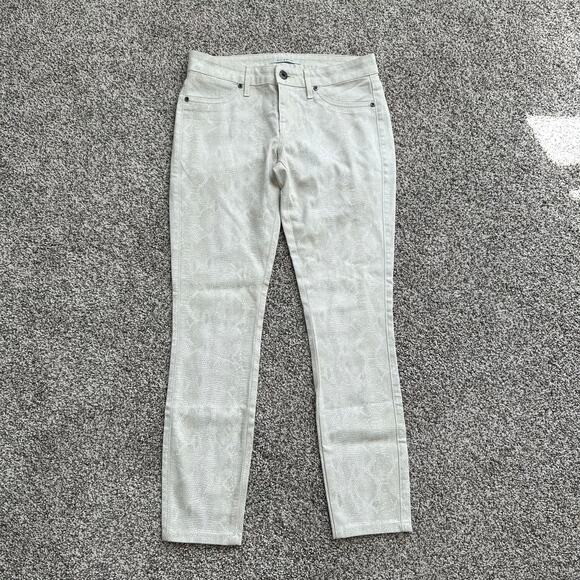 Rich & Skinny cream and tan snakeskin skinny jeans size 26 - Picture 2 of 11